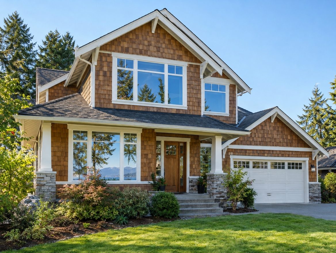 Residential window cleaning: Whatcom County home with streak-free windows